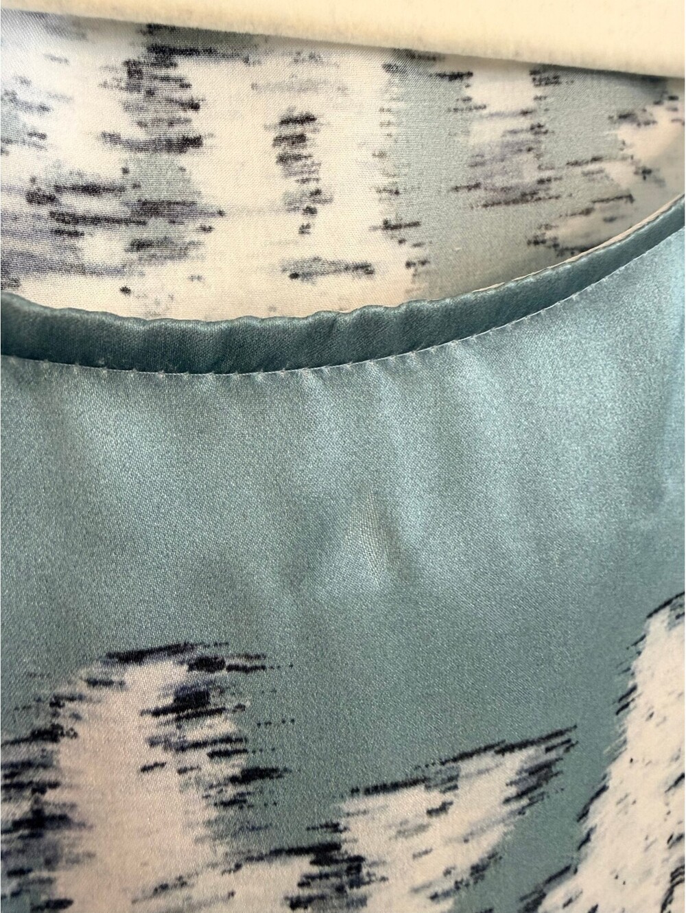 Marina Rinaldi Silk Blouse Blue Abstract Print Made in Italy Plus Size - Picture 5 of 8